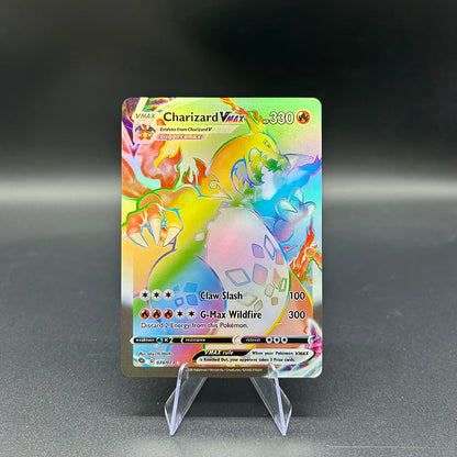 125/110 Mega Charizard Ex DIY Anime PTCG Flash Charizard Series Card En/jp Collect Battle Flash Cards Holiday Child Gifts Toy