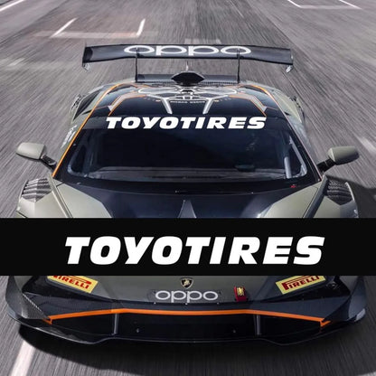 Car Sticker Toyo Tires Logo Windscreen Rear Windshield Hollow Letters Reflective Decals Bumper Door Helmet Modified Accessories