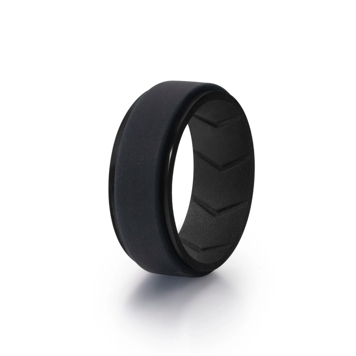 7Pcs Colorful Silicone Rings for Men, 8mm Wide Rubber Wedding Bands, Soft Breathable Hypoallergenic Rings, US Size 7-15