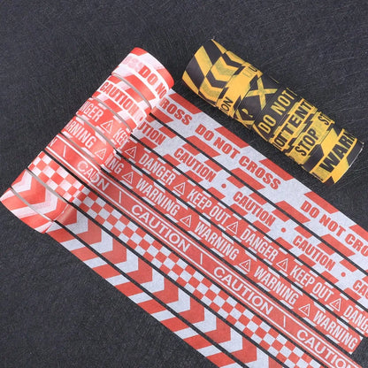 16 Rolls Caution Warning Washi Tape Safety Pattern Decorative Sticker For DIY Crafts Journal Planner Scrapbooking Stationery