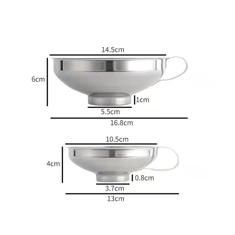 Wide Mouth Stainless Steel Funnel Kitchen Making and Spice Transfer Efficient Hopper Design for Water and Liquid Storage