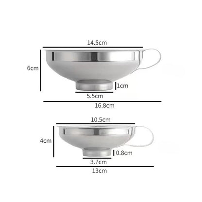 Wide Mouth Stainless Steel Funnel Kitchen Making and Spice Transfer Efficient Hopper Design for Water and Liquid Storage