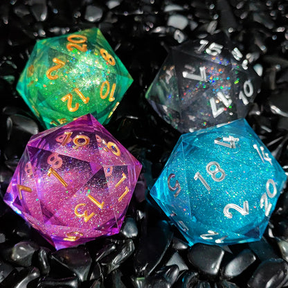 35mm Large Single Polyhedral Resin Quicksand Dice Entertaining Board Game Toys
