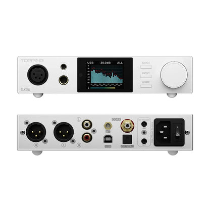 TOPPING DX5 II Fully Balanced DAC AMP Headphone Amplifier Combo Dual ES9039Q2M DSD512 PCM768kHz LDAC Decoder