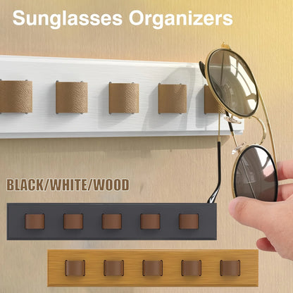 1pc Wooden Eyeglass Storage Rack Wall Mounted Eyeglass Rack Household Sunglasses Sunglasses Storage Rack Glasses Display
