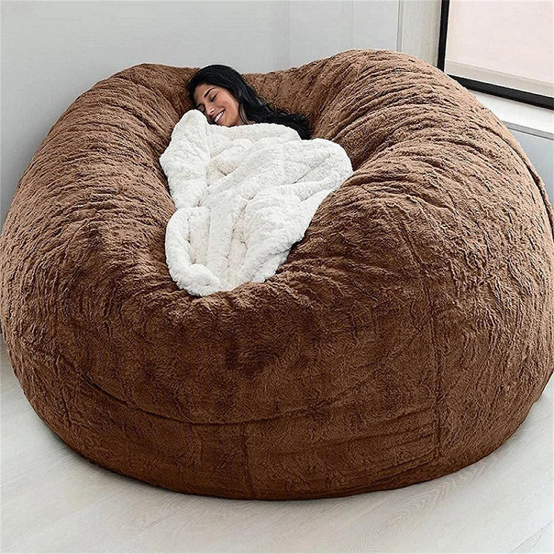 Sofa Bean Bag Flexible Bean Bag Cover Anti-fading Indoor Oversized Bean Bag Chair Cover  Dust-proof