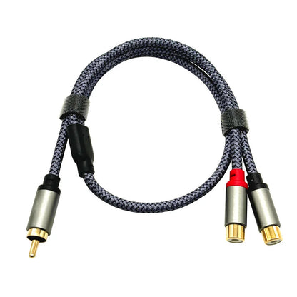 0.3/0.5/3m Short RCA Splitter Audio Cable RCA 1 to 2 Male to Female Jack Adapter Cord for TV CD DVD Subwoofer Amplifier Speaker