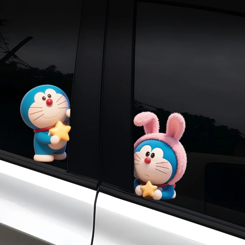 Doraemon cartoon anime car side and rear window glass sticker decoration,electric motorcycle body scratch cover creative sticker