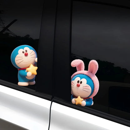Doraemon cartoon anime car side and rear window glass sticker decoration,electric motorcycle body scratch cover creative sticker