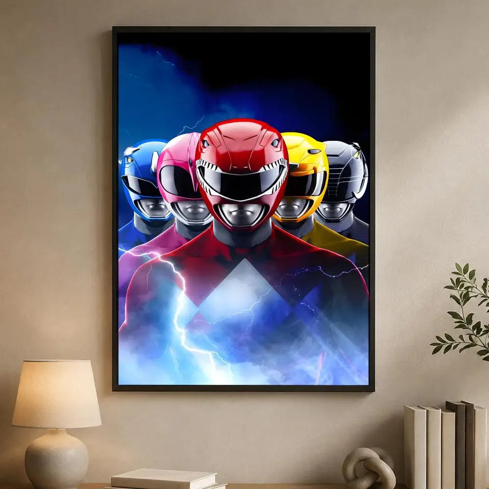 Mighty Morphin Power Rangers Poster PP Paper Decorative Wall Art for Living RoomsBedrooms Bars Cafes Stylish Home Decor Gift