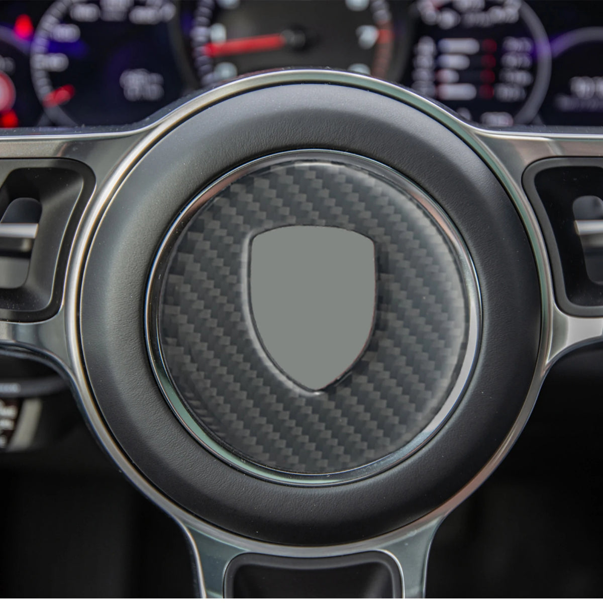 High Performance Carbon Fiber Steering Wheel Cover Designed Specifically for Porsche For Panamera For Cayenne For Macan Models