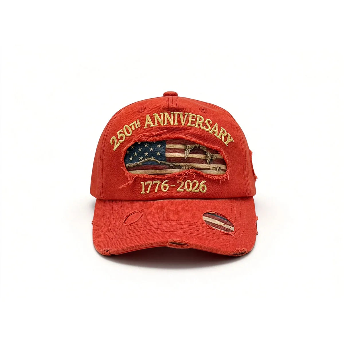 ABLECAP 250th Anniversary Baseball Cap Distressed Washed Vintage Hat Adjustable Embroidered Patch Hat Patriotic Cap