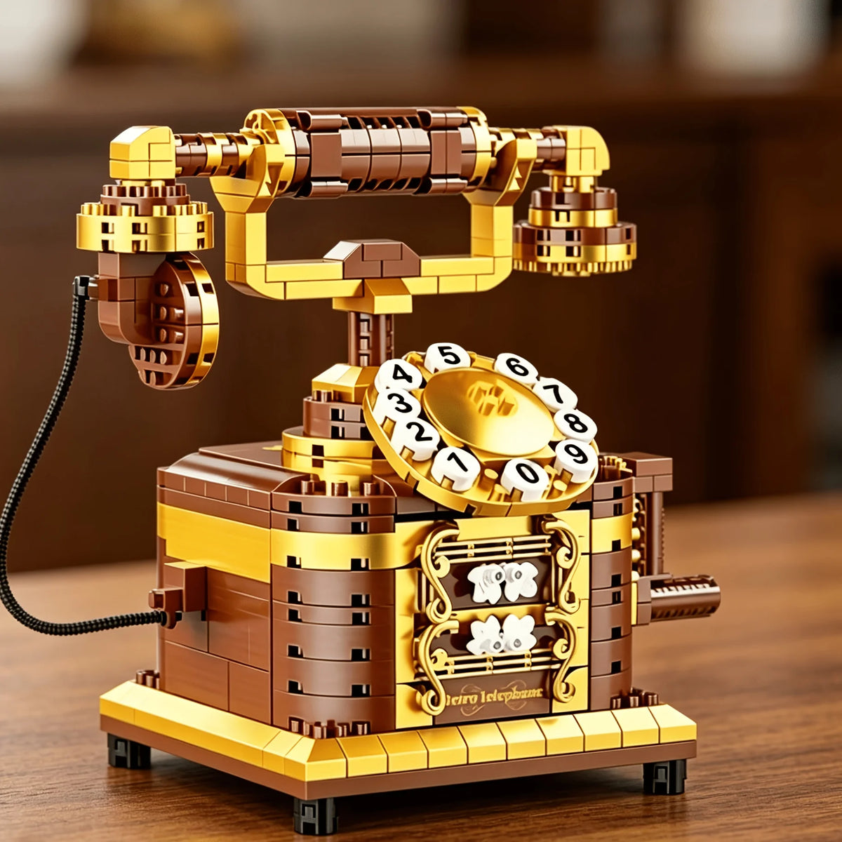 Telephone Building Block Model, Mixed Colors, High-Quality Durable ABS Material, DIY Creative Collection Building Block Set—Exce
