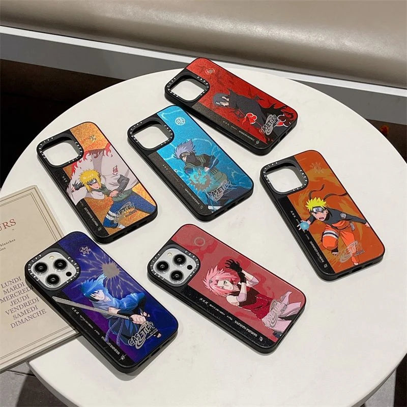 Naruto Anime MagSafe Phone Case for iPhone 15 14 13 12 Promax Mirror Shockproof Fashions Silicone Protective Cover Magnet Case