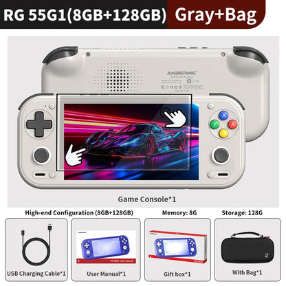 Anbernic RG 55G1 Retro Handheld Game Console 5.5" Incell IPS Multi-touch Screen 6000mAh Android RG55G1 All One Video Game Player