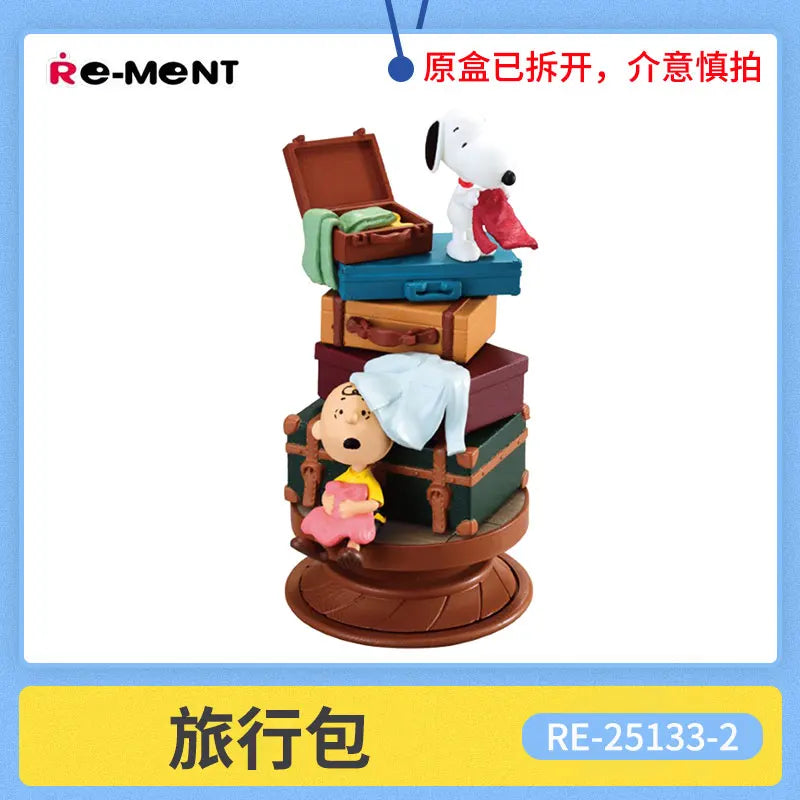 Re-Ment Snoopy Blind Box 3d Spiral Model Miniature Scene Collectible Figurine Shokugan Trading Figure Birthday Gift In Stock ﻿