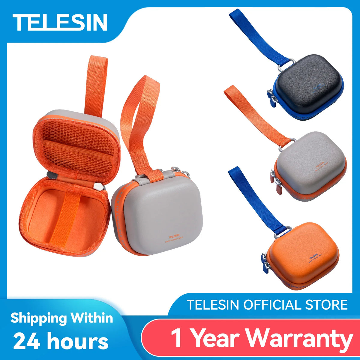 TELESIN DisAdv Mini Storage Protection Bag Carrying Case for DJI OSMO Action 6 5pro 4 3 GoPro Hero Insta 360 Ace Ace pro 2