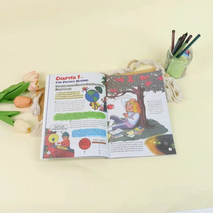 2PCS Kids Educational Comic Book Set Physics & Chemistry  Murphy's Law Fun Science Life Wisdom Gift for Boys Girls English Books