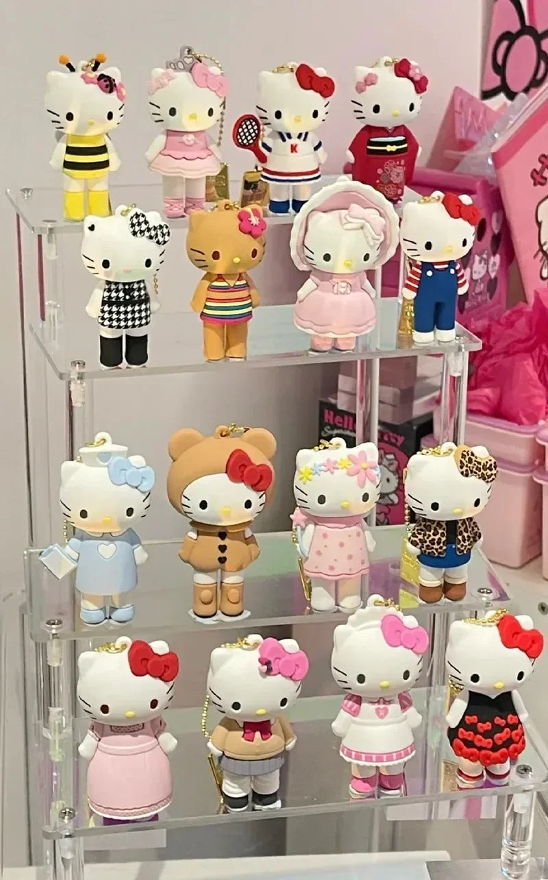 New 50th Anniversary Limited Edition Kt Cat Cute Backpack Pendant Blind Box Kawaii Pvc Action Figure Keychain Toys Surprise Gift