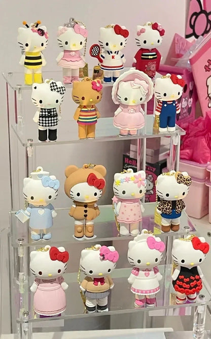 New 50th Anniversary Limited Edition Kt Cat Cute Backpack Pendant Blind Box Kawaii Pvc Action Figure Keychain Toys Surprise Gift