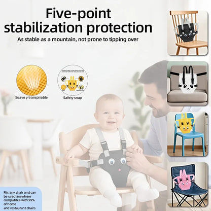  Portable Baby Chair Strap Travel Dining Seat Cover for Babies & Toddlers Baby Chair Fixed Belt Travel Foldable Baby Seat Strap
