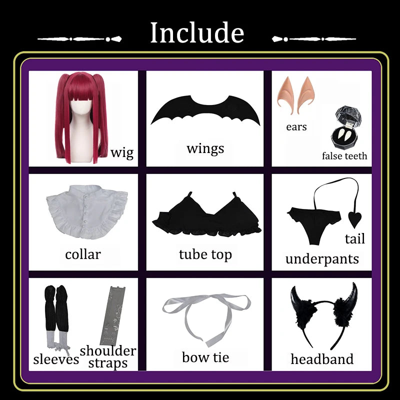 Kitagawa Marin Cosplay My Dress Up Darling Cosplay Costume Headwear Ears Wings Tail Sexy Bikini Women Dress Wig Party Outfit