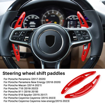 Car Steering Wheel Paddle Shifter Cover ABS for Porsche Panamera Macan Cayenne 718 911 Trim Accessories