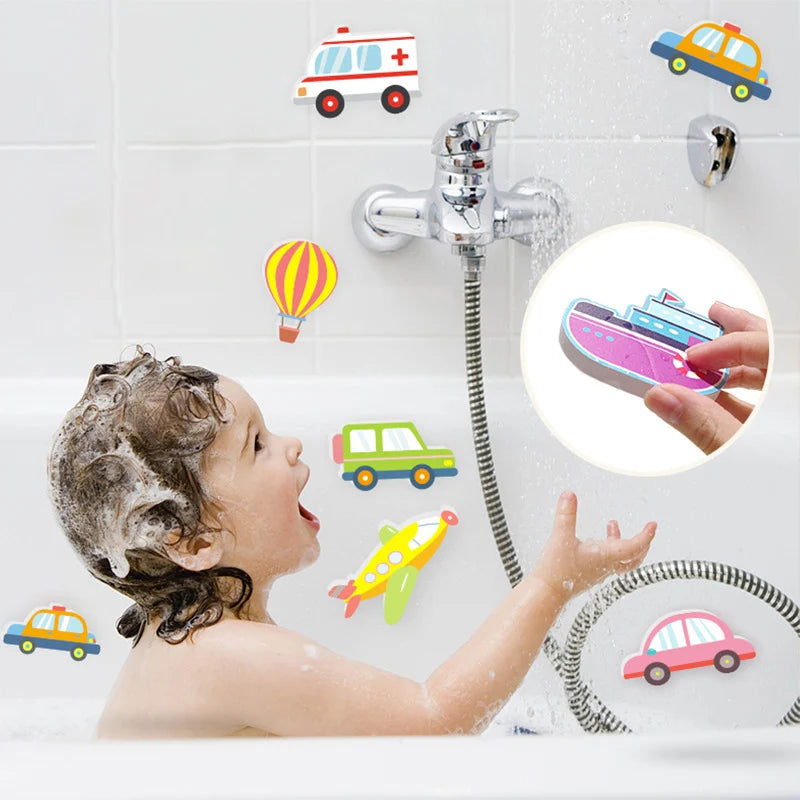 Baby Bathtub Bathroom Toys Ocea Animals Puzzle Toy EVA Education Learning Foam Fish Water Toys Bathing Game for 2 3 Years Kids