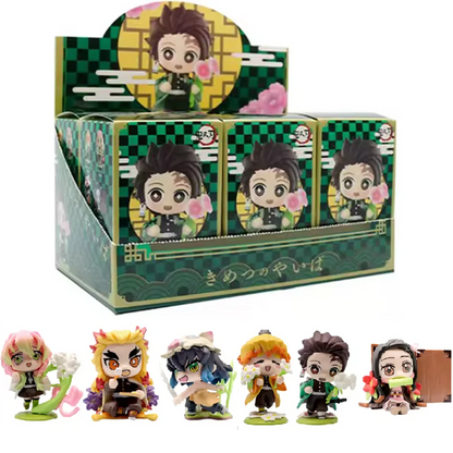 Hot Demon Slayer Tanjiro Kamado Nezuko anime cartoon figure blind box creative personalized statue model ornament surprise gift