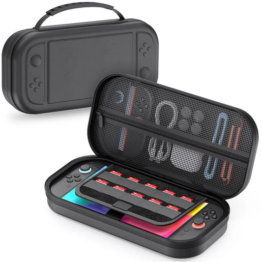 Switch 2 Large Capacity Carrying Case for Switch 2 (2025), Portable PU Hard Travel Case with Pockets for Accessories&Game Cards