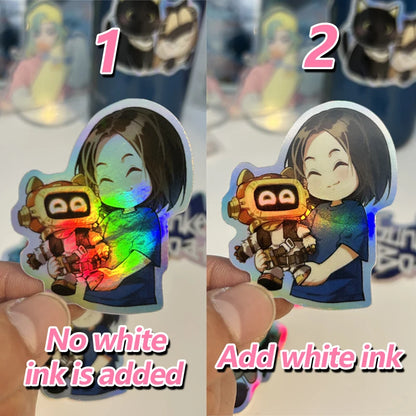 Custom holographic stickers, DIY Skateboard Laptop Luggage Bike Motorcycle Phone Car Sticker Decals Waterproof stickers