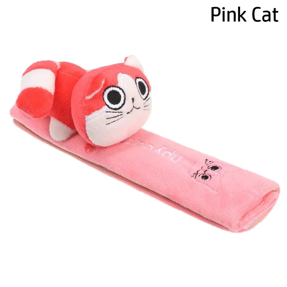1Pcs Cute Cartoon Animal Plush Car Seat Belt Cover - Soft Comfortable Shoulder Protector Pad for Auto Interior