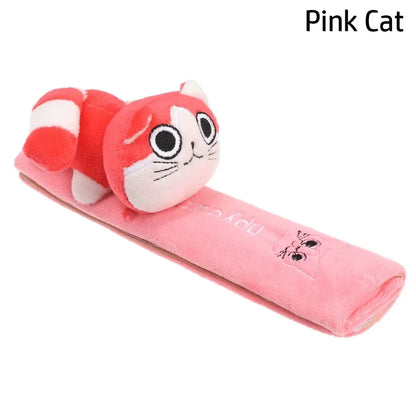 1Pcs Cute Cartoon Animal Plush Car Seat Belt Cover - Soft Comfortable Shoulder Protector Pad for Auto Interior