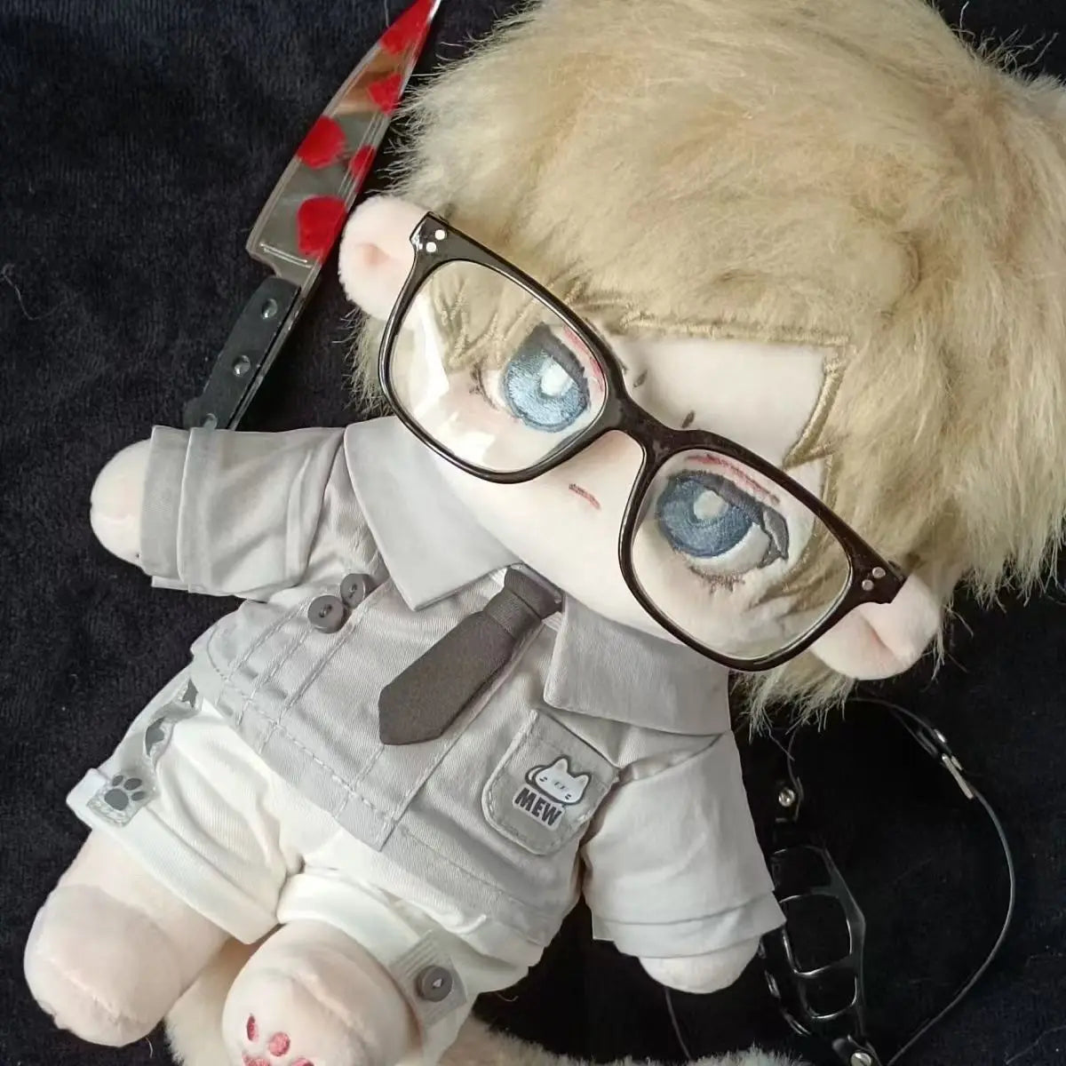 Stuffed 20cm Anime Resident Evil: Leon S. Kennedy Cartoon Plush Doll Toy COS Dress-up Children Adults Collectible Cotton Gifts