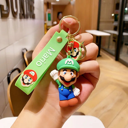 New Creative Super Mario Figurine Keychain, Cute Doll Backpack Hanger, Pendant, Exquisite Gift Keychain