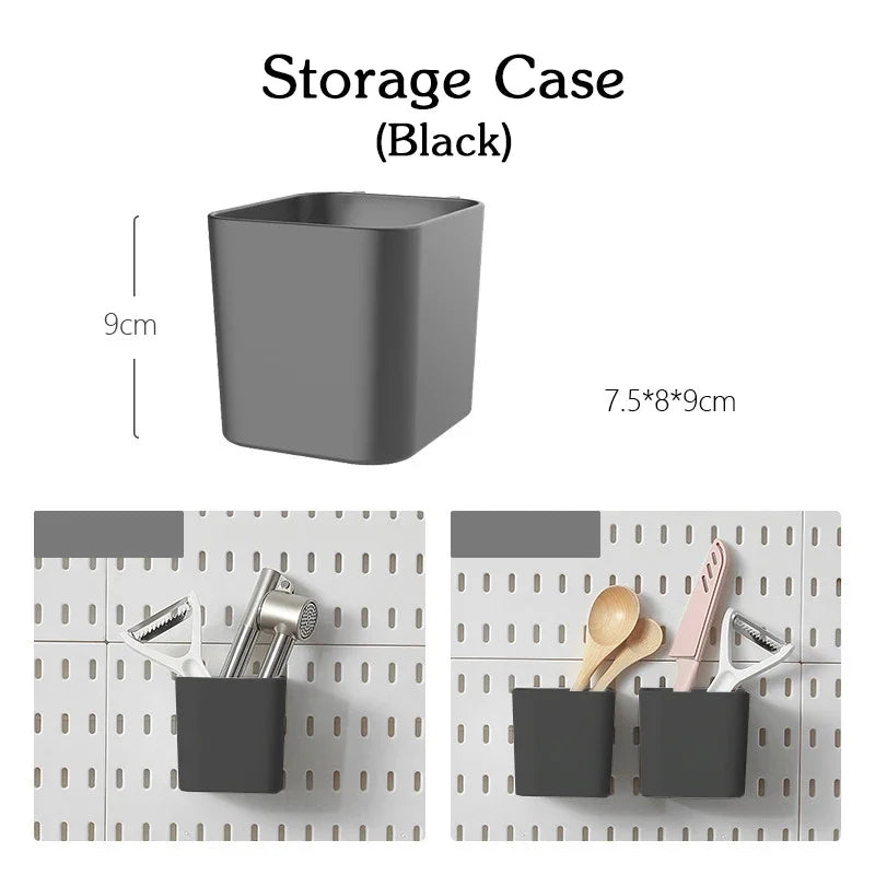 DIY Pegboard Accessories No Punching Kitchen Organization Shelf Storage Box Hooks Wall Organizer Crafts For Garage Room
