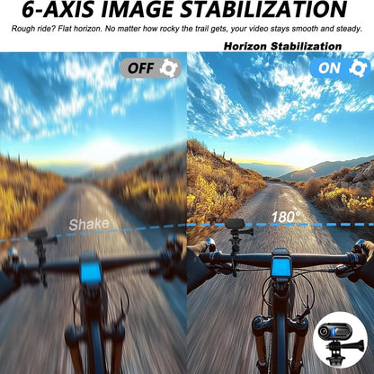 4K Mini Body Camera with 6-Axis Stabilization, Waterproof Thumb Action Camera,Body Cam for Cycling Travel Outdoor Adventures