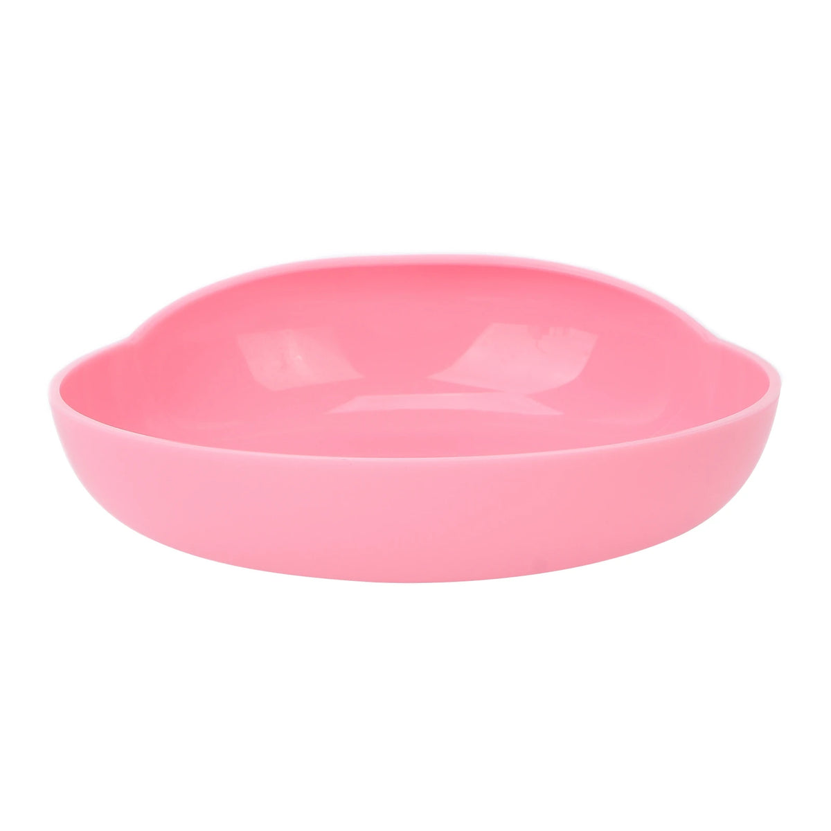 Round Scoop Dish Widened Plate NonSlip SpillProof Elderly Disabled Care Tableware with Suction Cup Base Pink