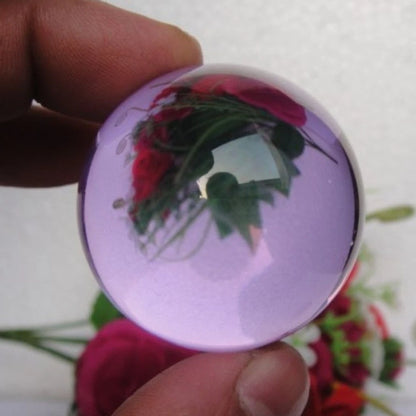Asian Rare Natural Quartz Purple Magic Crystal Healing Fenshui Glass Ball Sphere 30/40/50/60MM Living Room Decoration