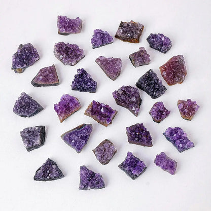 Natural Raw Amethyst Quartzs Purple Crystal Cluster Healing Stones Specimen Home Decoration Crafts Decoration Ornament 10g