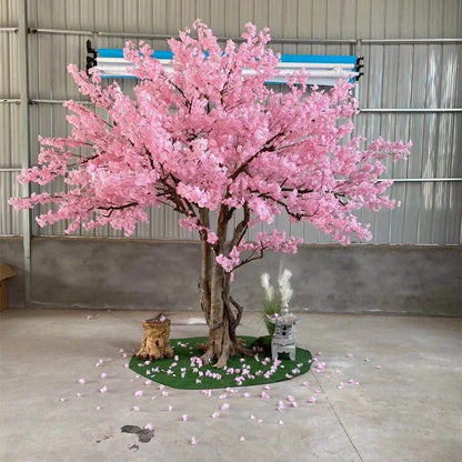 Artificial Cherry Blossom Tree, Large Fake Tree, Peach Blossom Tree, for Garden, Wedding, Hotels, Christmas & Home Deco