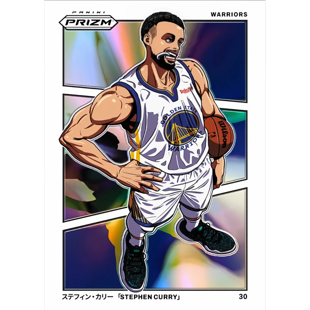 DIY Homemade NBA Basketball collection card Stephen Curry LeBron James Anthony Edwards Luka Doncic Manga series