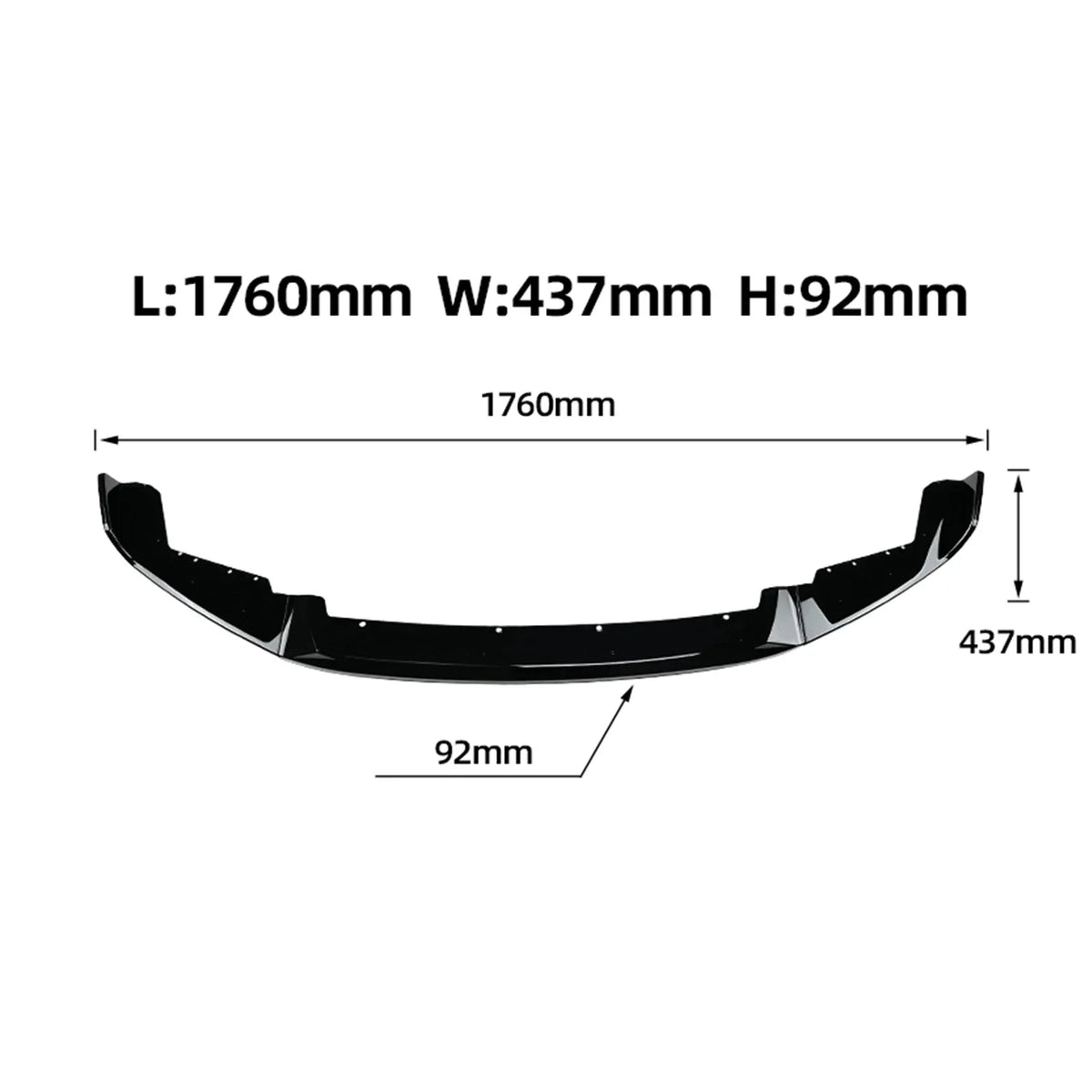 Car Front Bumper Spoiler Lip Splitter Trim Exterior Accessores Carbon Fiber Style Glossy Black CS Style For BMW F87 M2 2016-2021