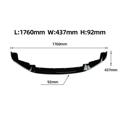 Car Front Bumper Spoiler Lip Splitter Trim Exterior Accessores Carbon Fiber Style Glossy Black CS Style For BMW F87 M2 2016-2021
