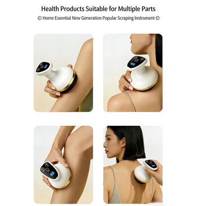 Anti Cellulite Massager Electric Scraping Massager with Suction Cup Rechargeable Home Body Fat Burner Relief Cupping Massager