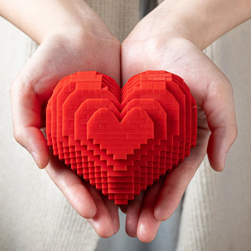 Creative Micro Diamond Love Building Blocks Valentine's Day Gift Girls Birthday Gift Confession Artifact Couple Gift Ornaments
