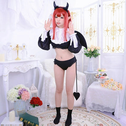 Kitagawa Marin Cosplay My Dress Up Darling Cosplay Costume Headwear Ears Wings Tail Sexy Bikini Women Dress Wig Party Outfit
