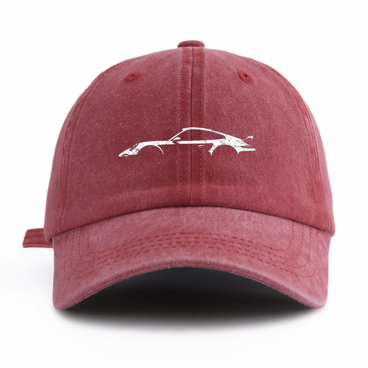 1pc car Print Washed Baseball Cap for Adults,  Minimalist Retro Style Casual Soft Adjustable Dad Hat, Perfect As Gift