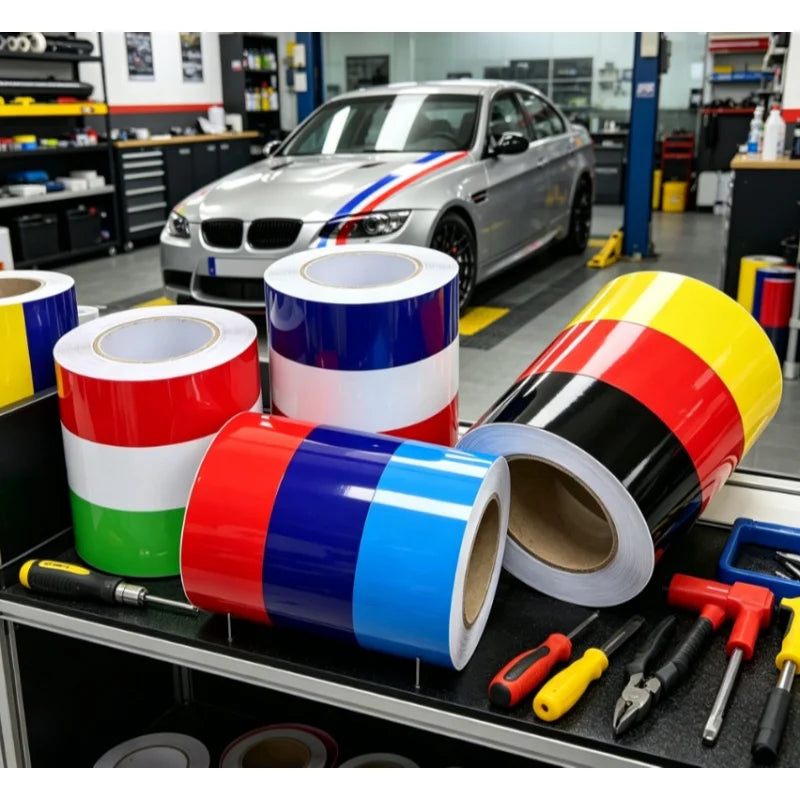 1M Pesonalized Car Sticker ThreeColored For Germany Italy French Russia National Flag Sticker Body Vinyl Decal  Styling Stickers