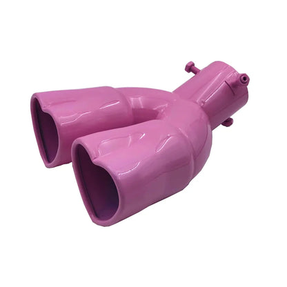 Car heart-shaped double row single row color car tail throat thickened stainless steel love bake blue exhaust pipe